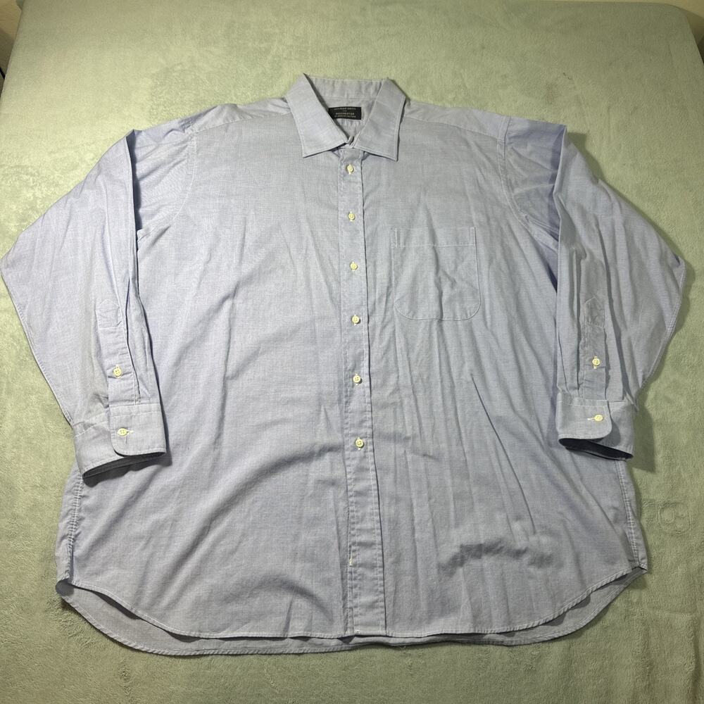 Vintage 90s USA Gitman Bros Button Up Shirt Mens 3XL 18.5-35 Long Sleeve Blue
